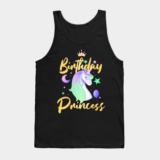 Unicorn Birthday Princess Party Outfit Tank Top